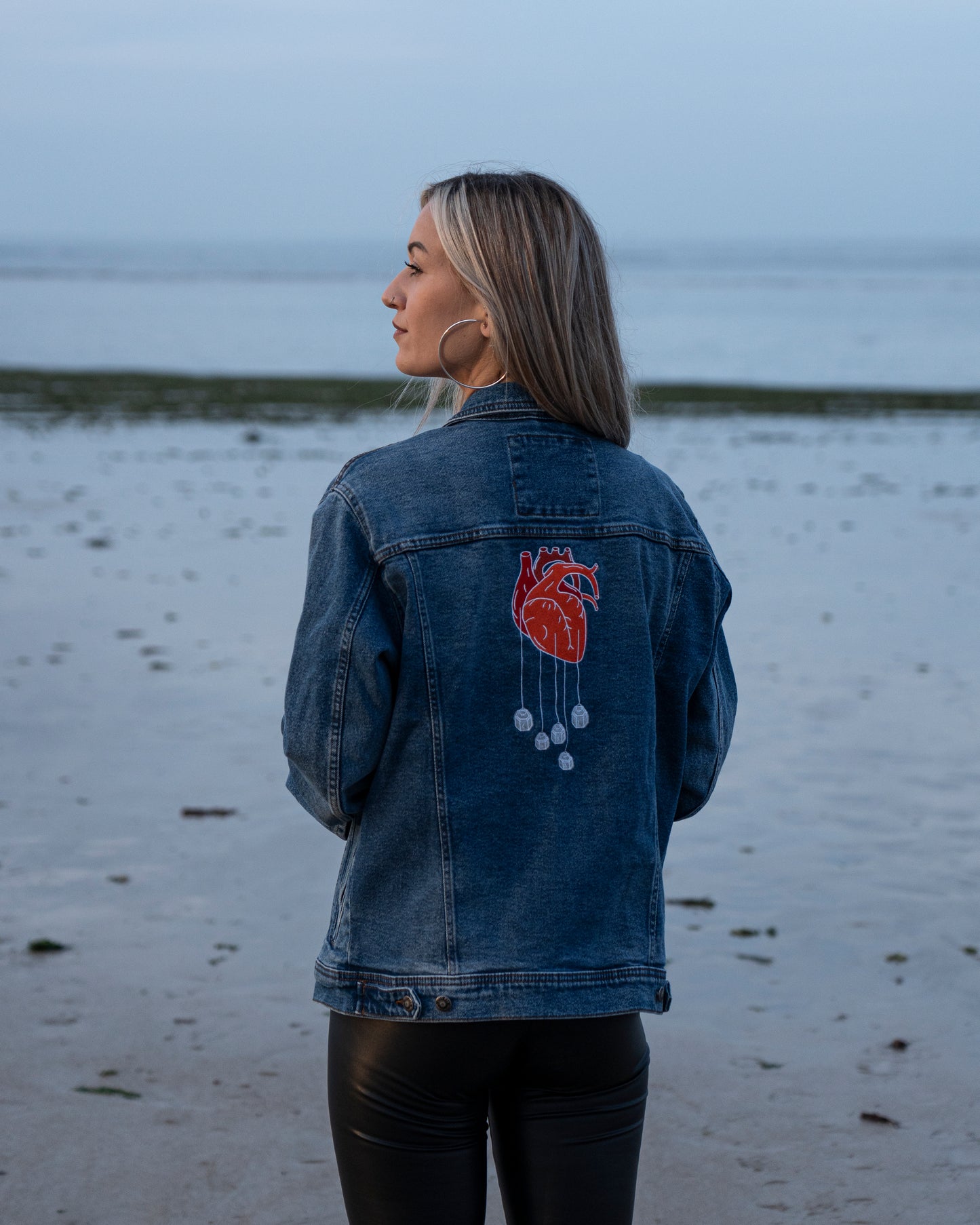 Veste Jean : Coeur Lourd S