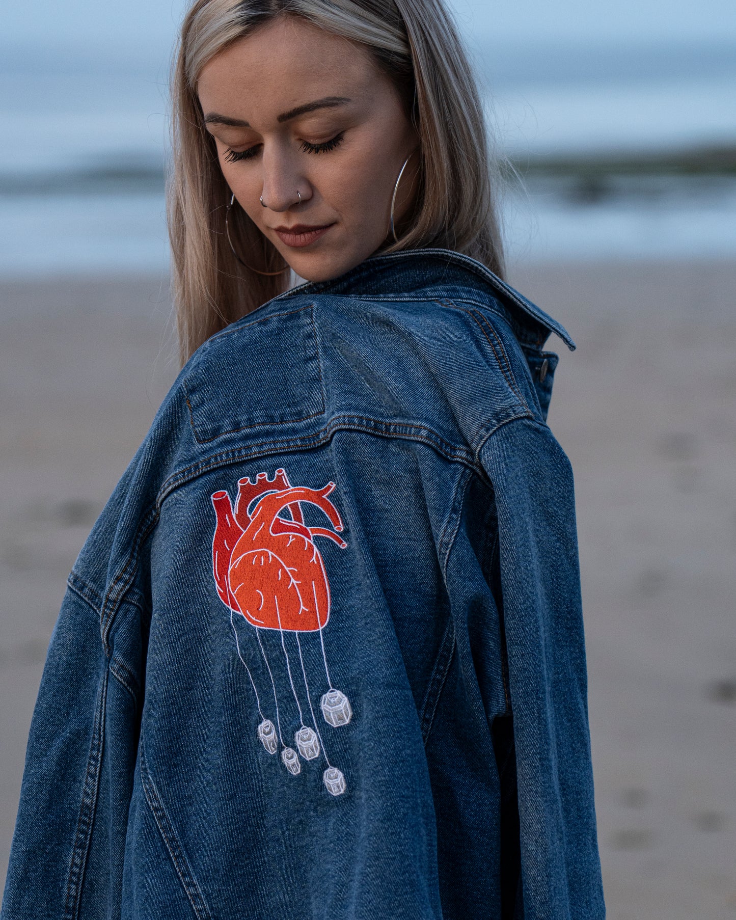 Veste Jean : Coeur Lourd S