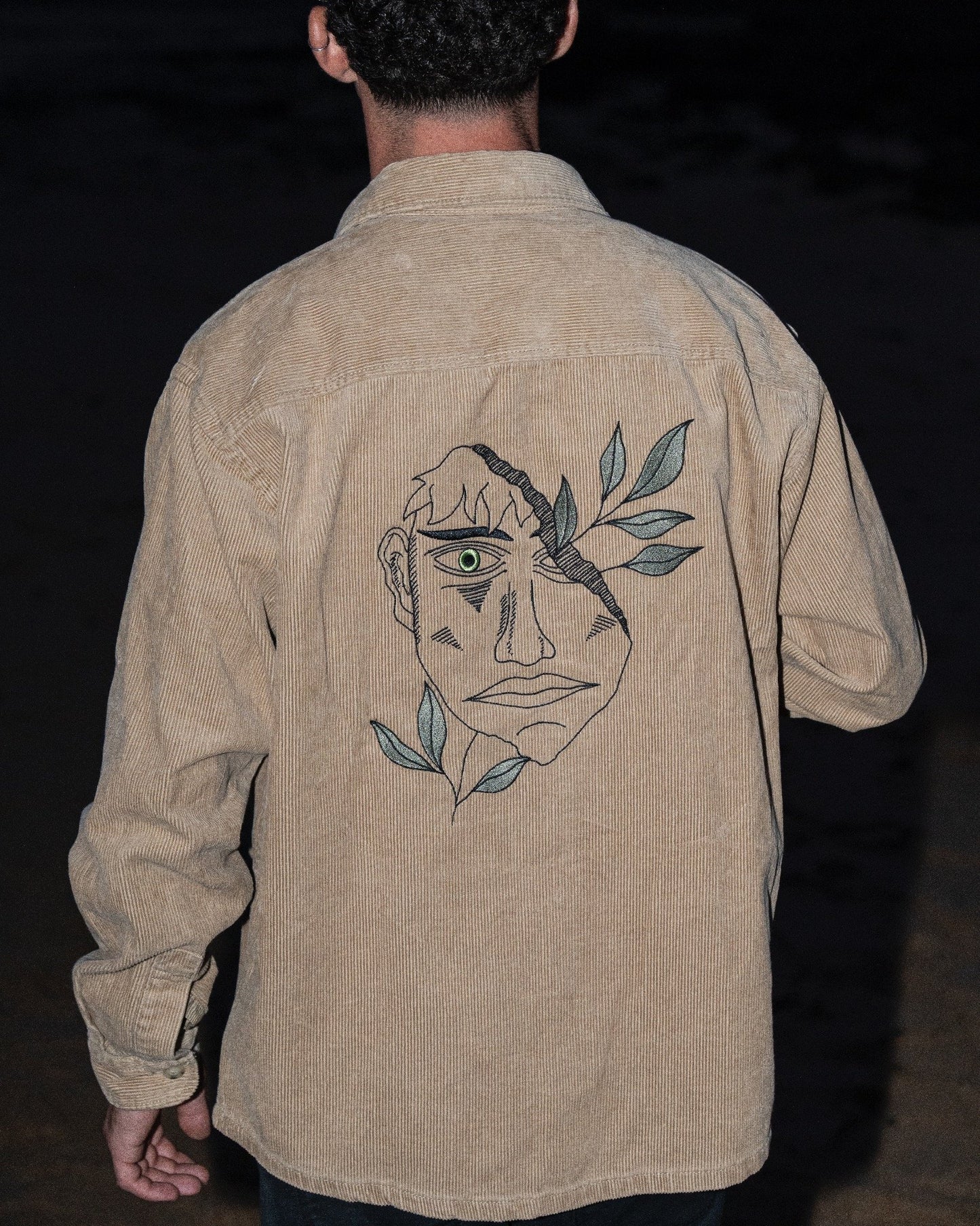 Surchemise En Velours : Pierre Et Verdure XS