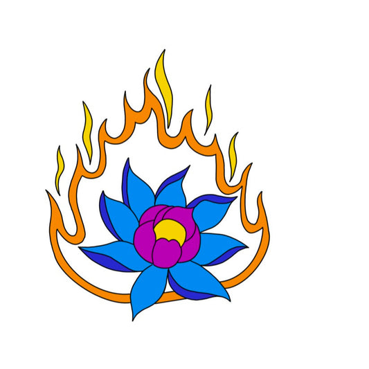 Broderie Burning Flower