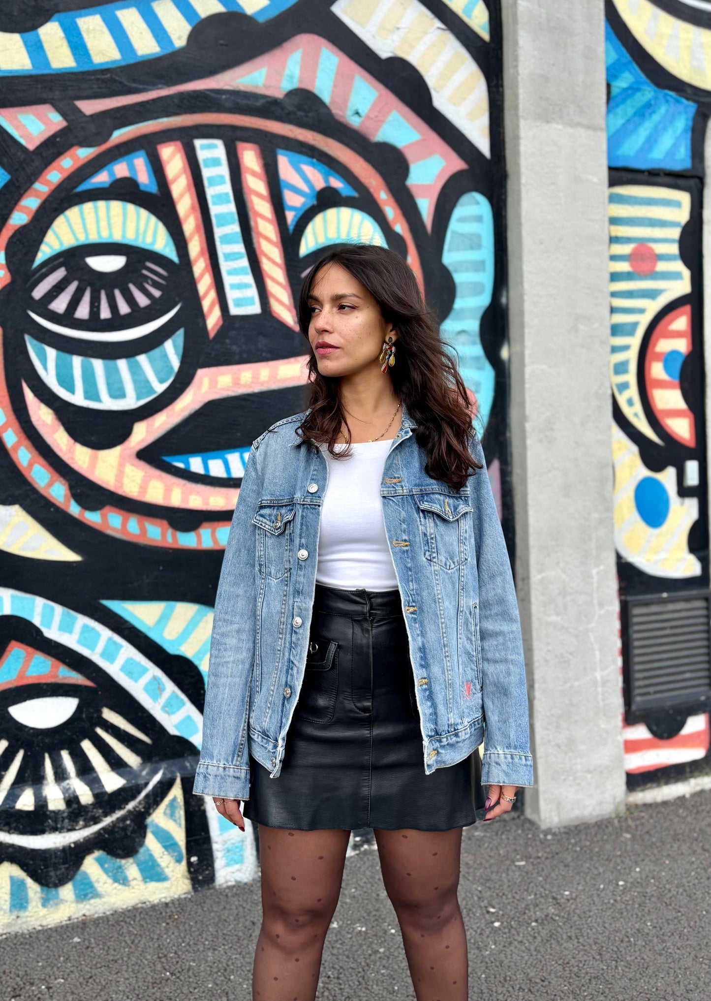 Veste En jean : bird-tterfly effect M