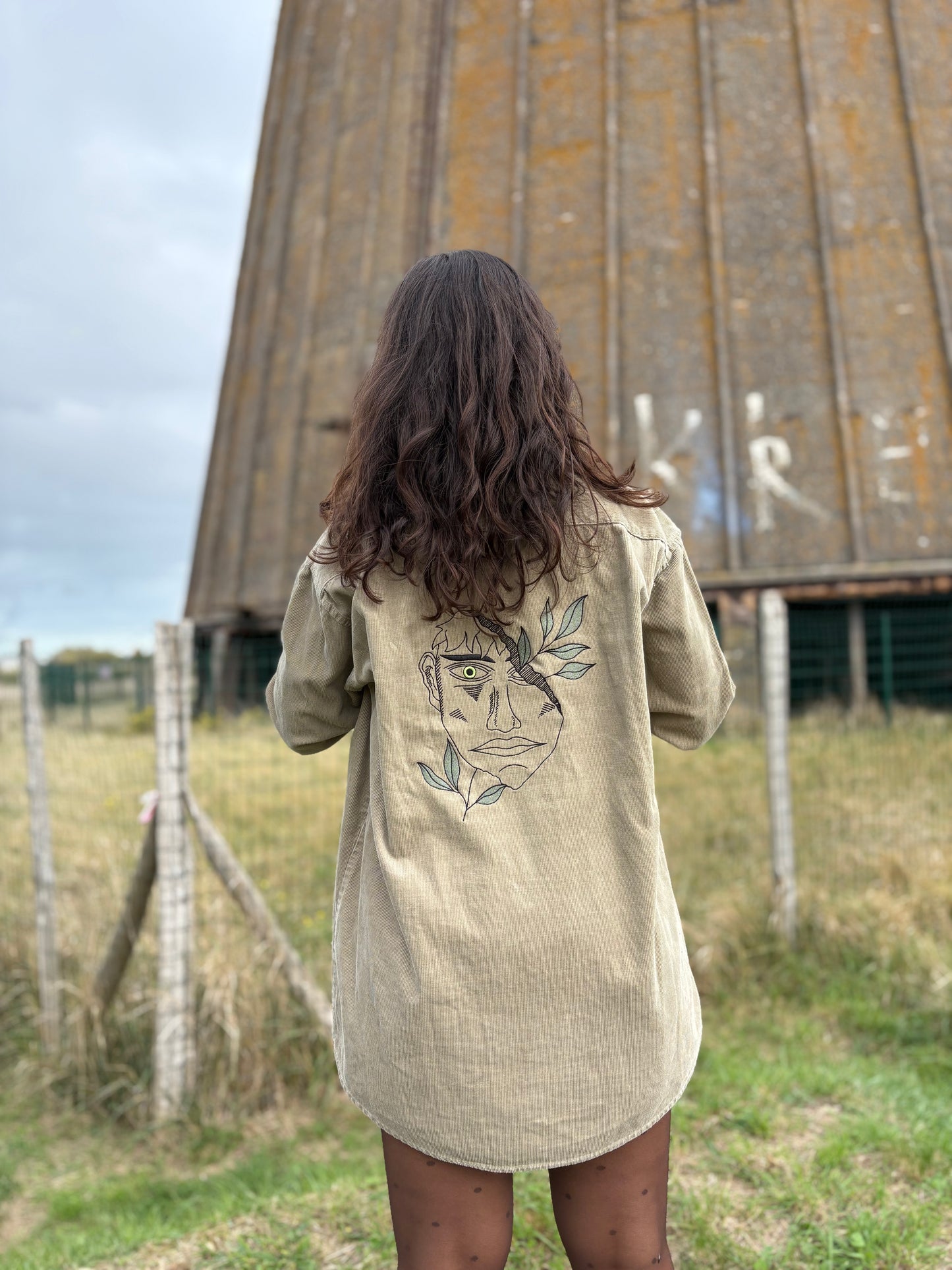 Chemise en Velours : Pierre Et Verdure